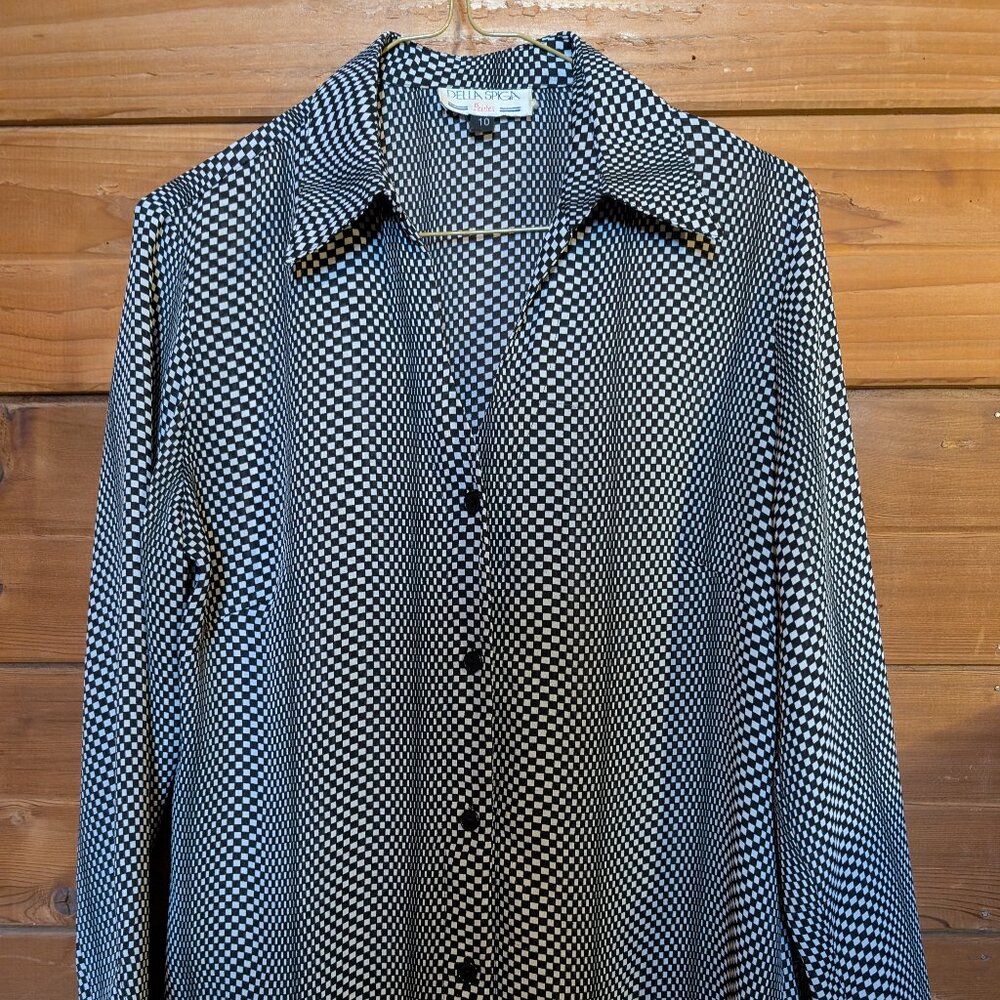 Black & White Checkered Blouse